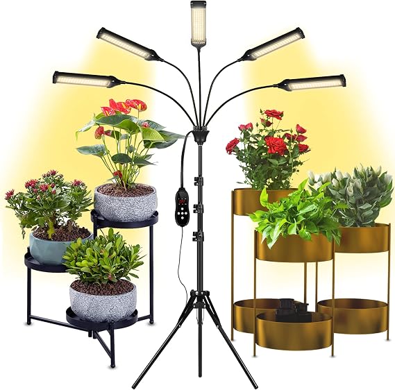 8-Head Full Spectrum LED Grow Light