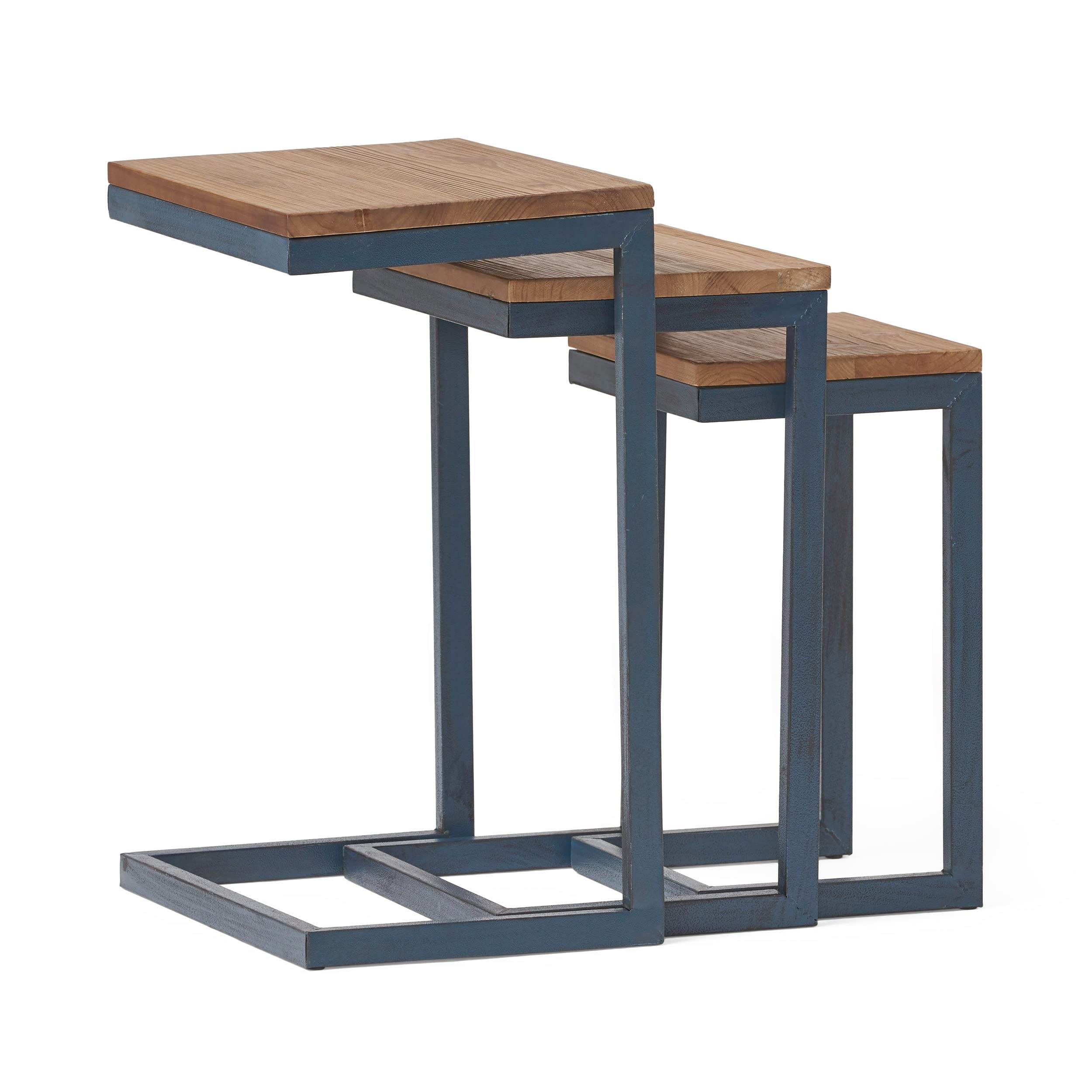 Nesting Side Tables Set of 3 - Antique Brown