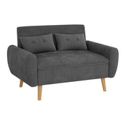 Compact Fabric Loveseat