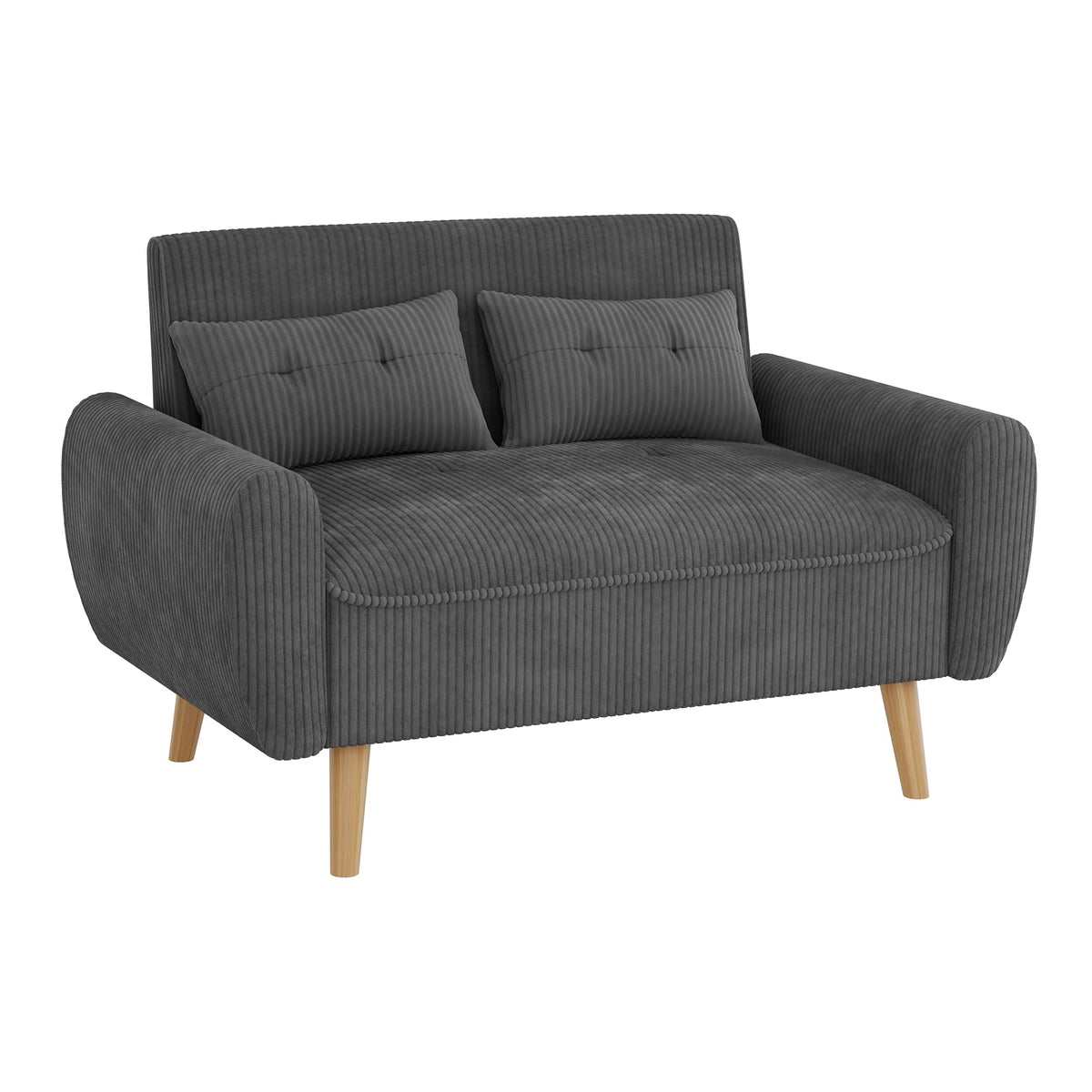 Compact Fabric Loveseat