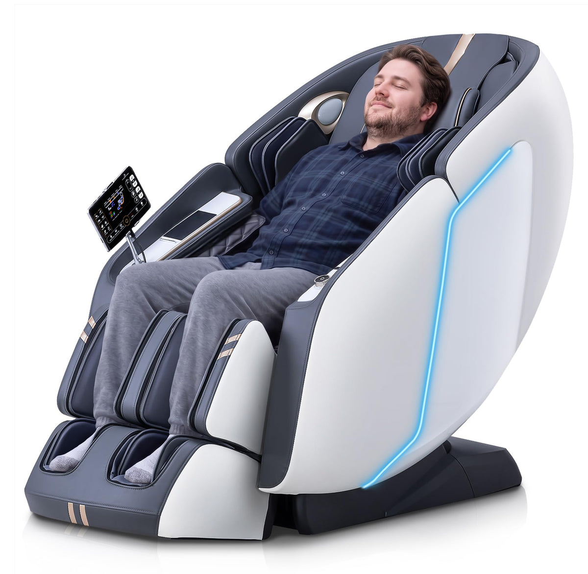 White 4D Zero Gravity Massage Chair
