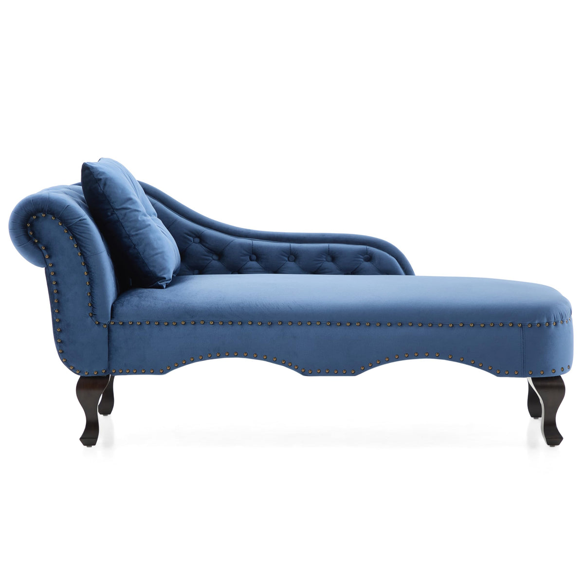 Navy Velvet Chaise Lounge
