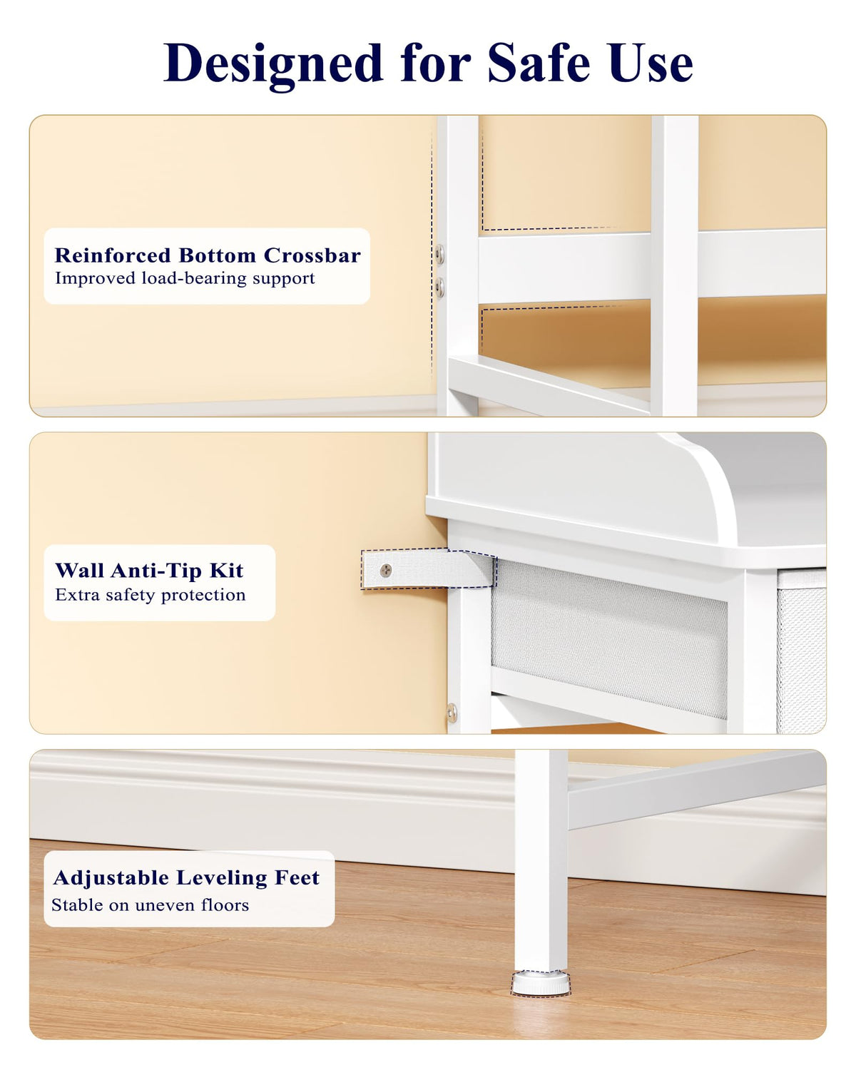 Kitsure 23.6" W Small Vanity Desk with Mirror and Lights, Power Outlet