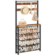 Narrow Hall Tree with Shoe Storage