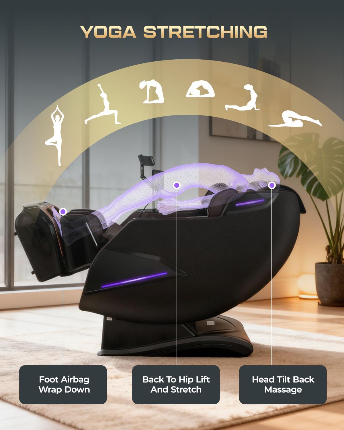 4D Full Body Zero Gravity SL-Track Massage Chair