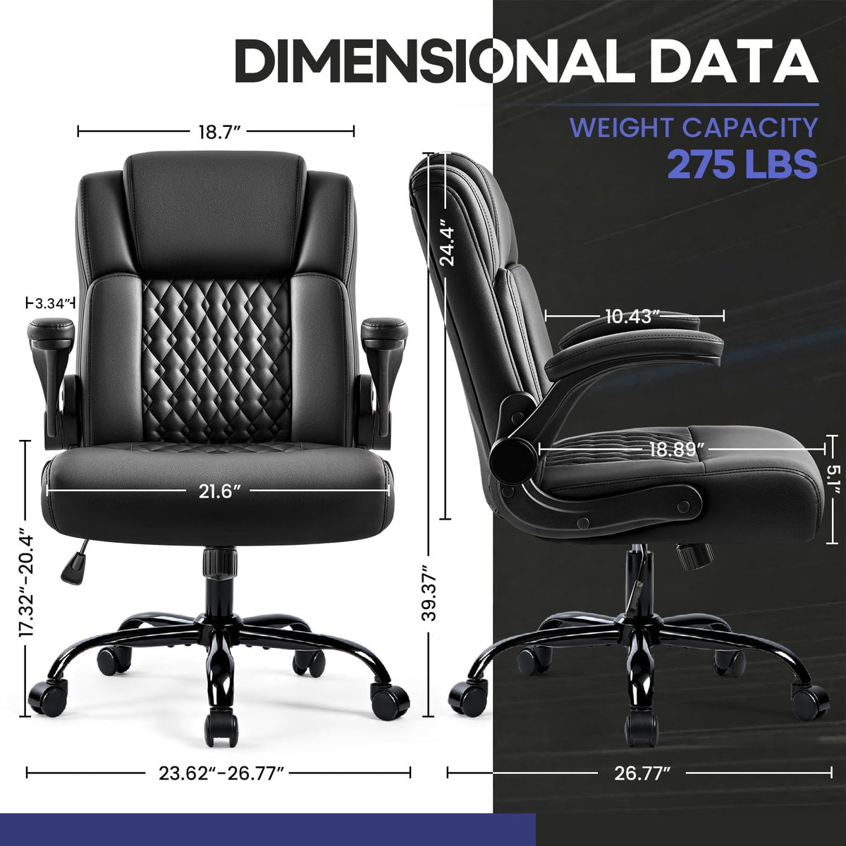 Ergonomic PU Leather Office Chair