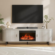 70.8" Fluted Fireplace TV Stand with 23" Electric Fireplace