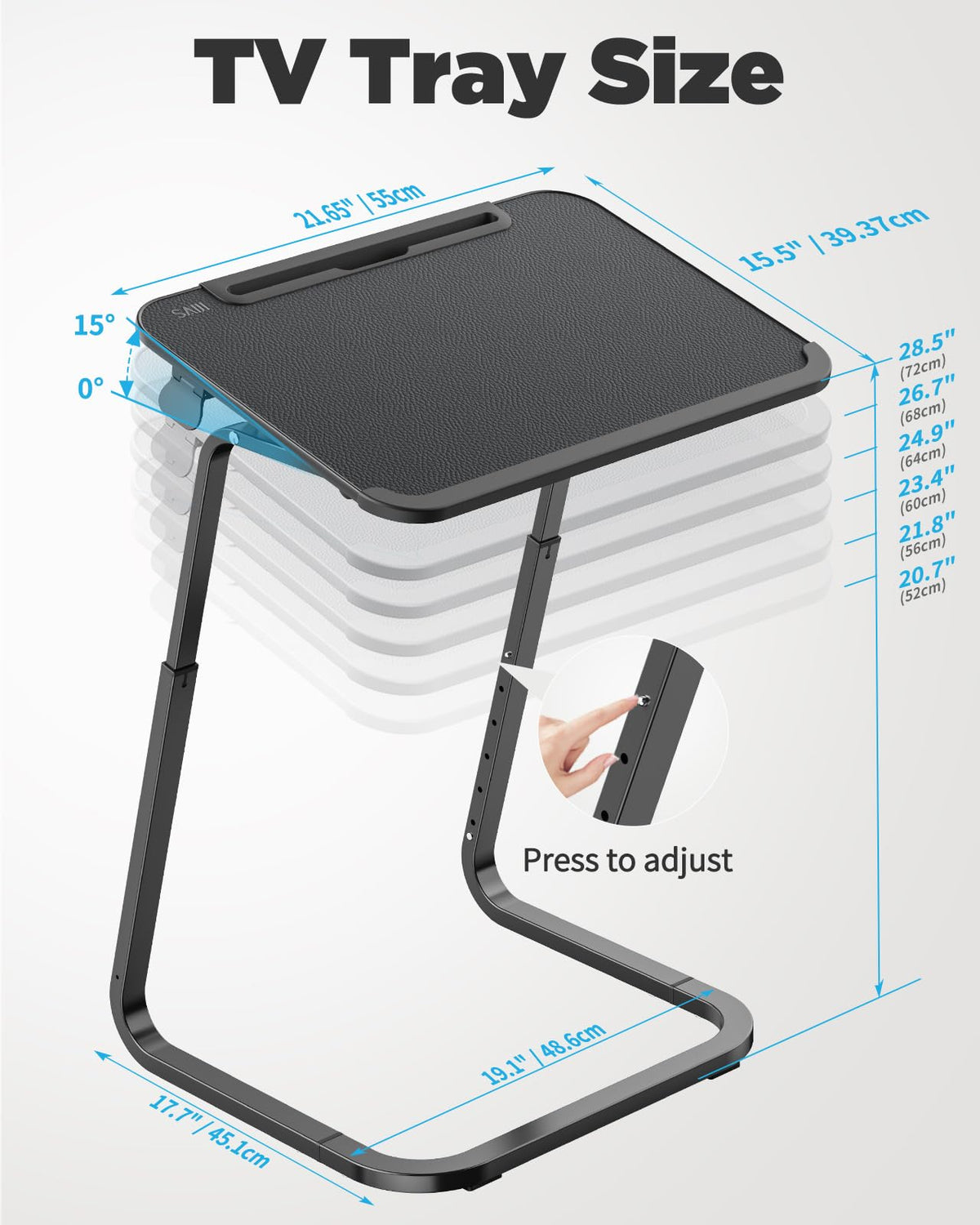 Adjustable TV Tray Table