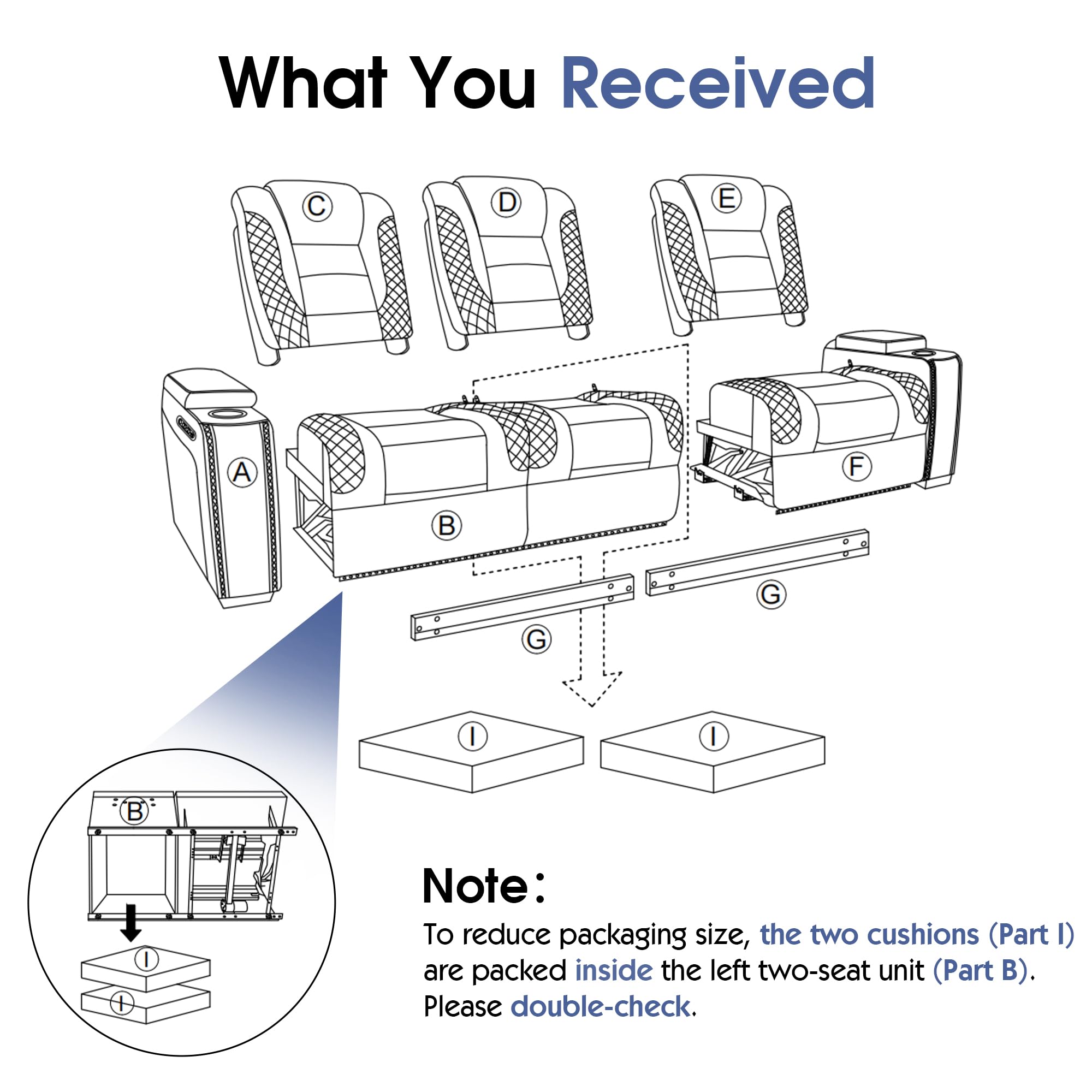 3-Seat Power Recliner Sofa with Wireless Charging & Tray Table
