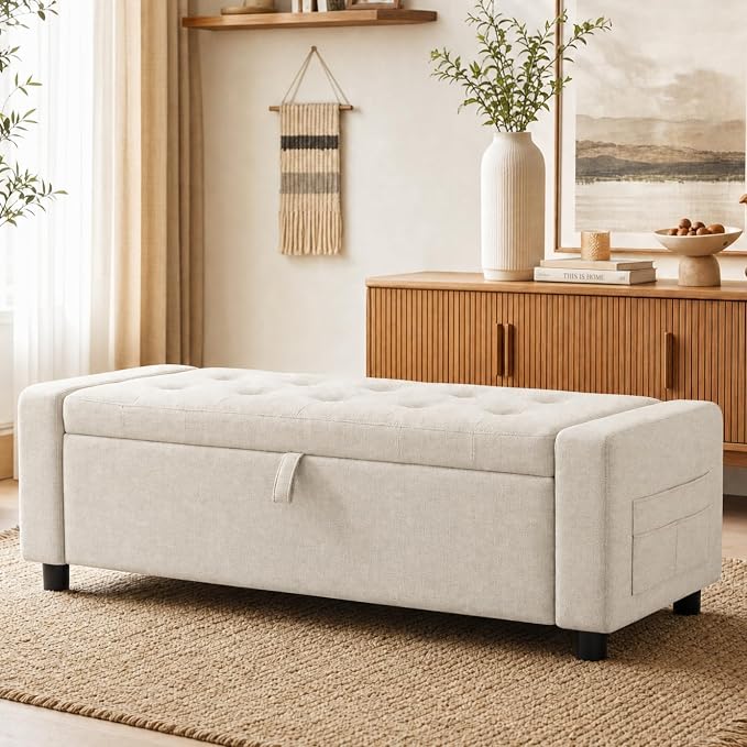 Tufted Storage Ottoman Bench