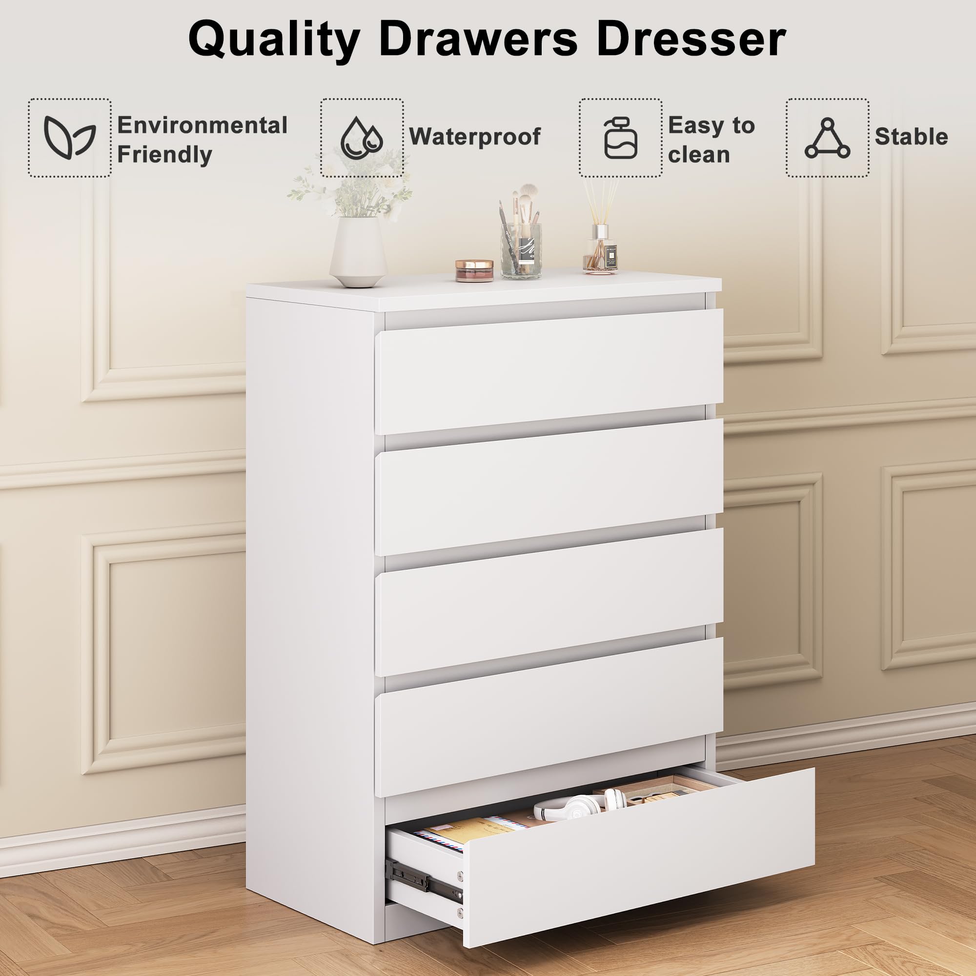 5-Drawer Dresser with Deep Storage