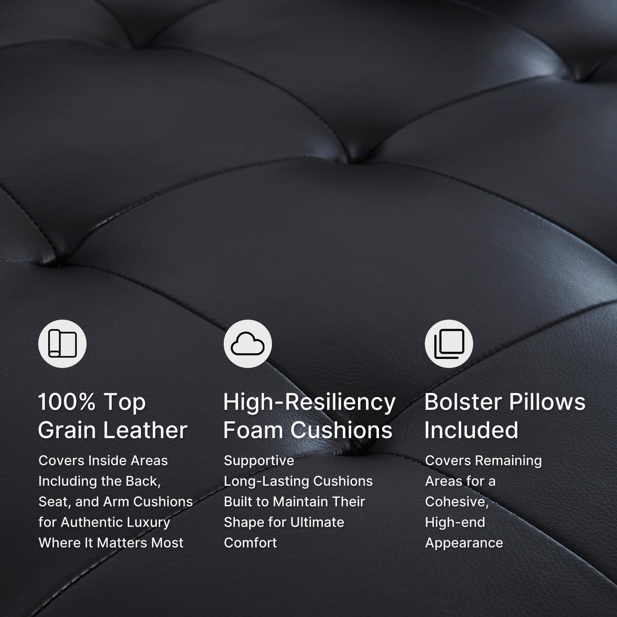 Black Leather Chaise Lounge