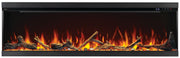 Astound 74 FlexMount Electric Fireplace - NEFL74AB - 74-Inch, Flexible Installation, Built-in or Wall Hanging, Realistic Flames, Wi-Fi Enabled, Voice or App Control, Included Logs and Woodland Kit