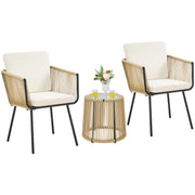 Topeakmart 3 Piece Patio Bistro Set, Outdoor All-Weather Conversation Set