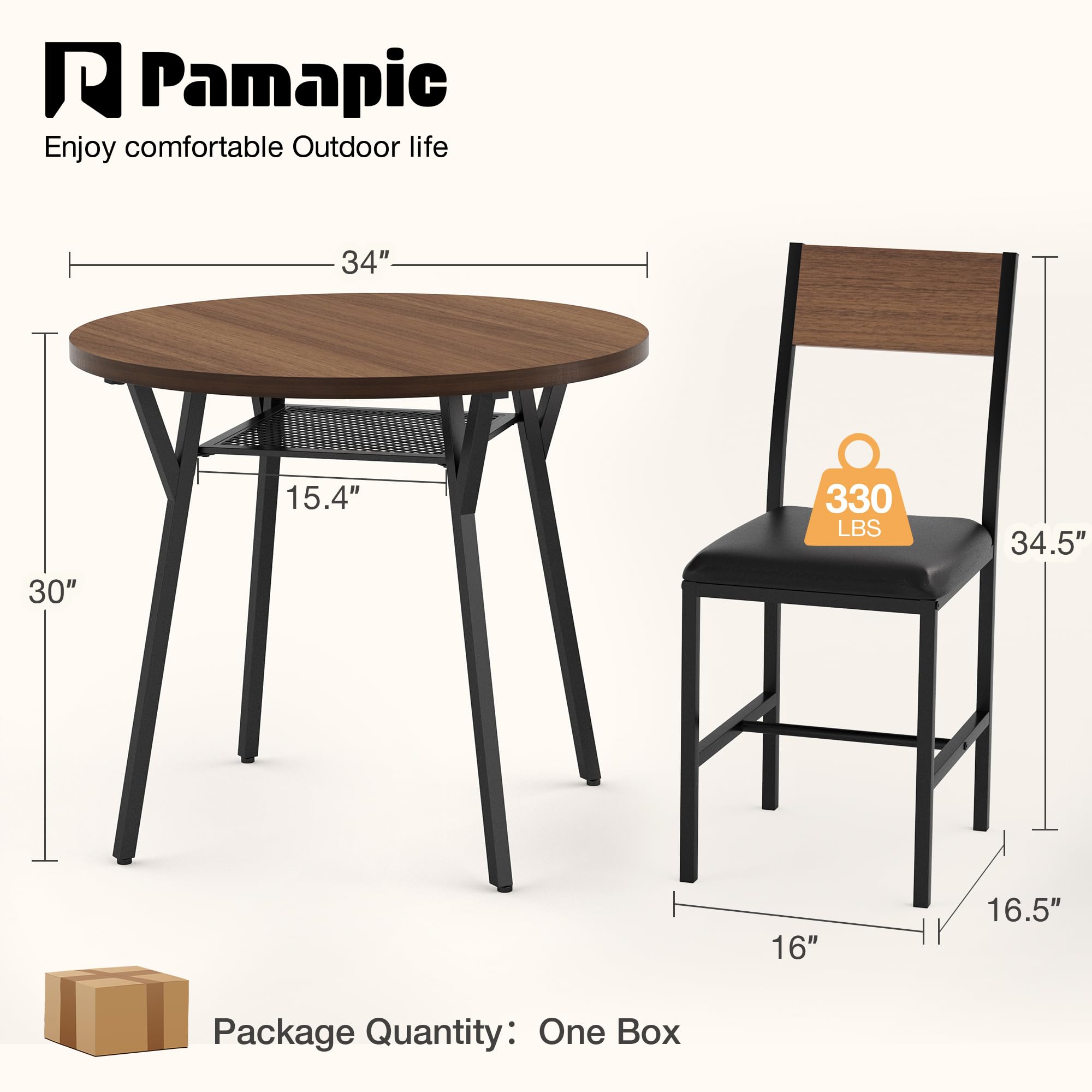 Round Dining Table Set with Chairs