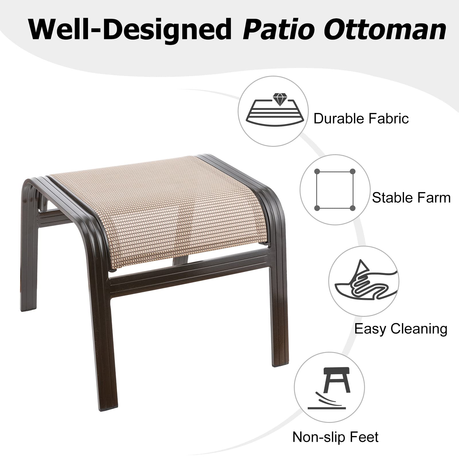 Square Ottoman Set of 2