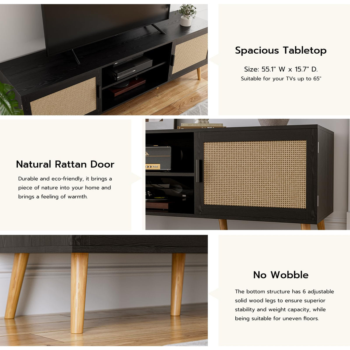 Rattan Door TV Stand