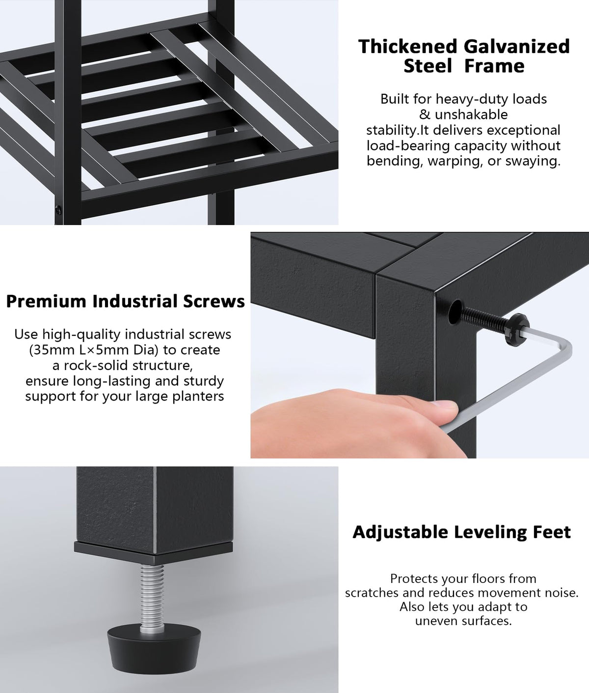7-Tier Steel Plant Stand