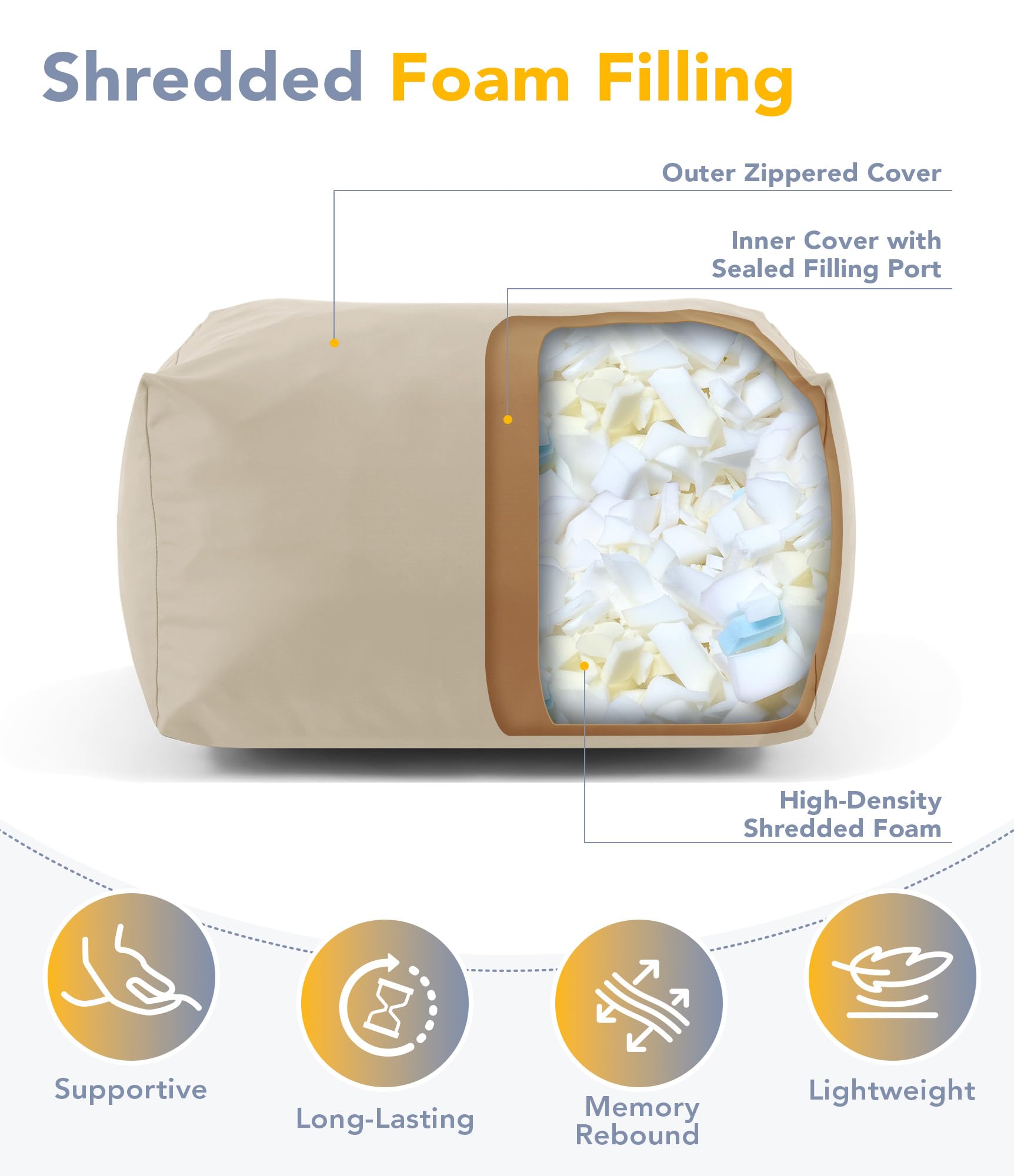 Outdoor Bean Bag Ottoman Foot Rest