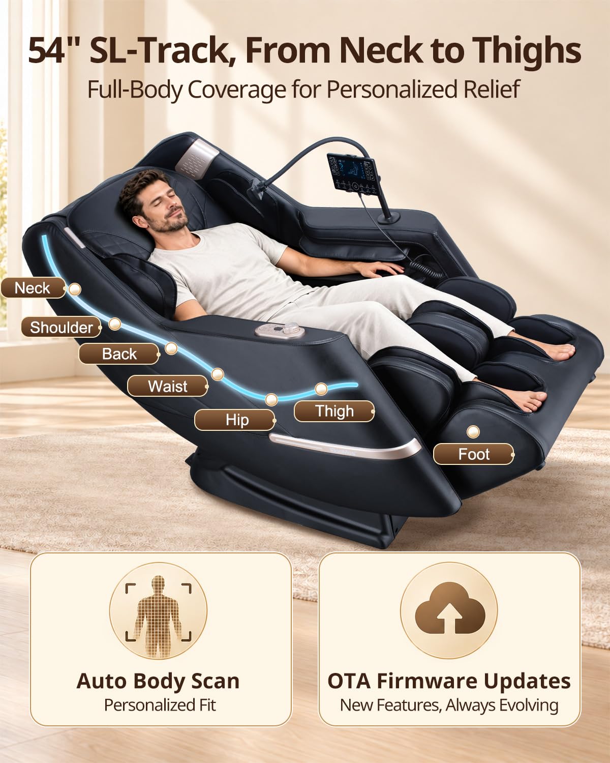 Black Zero Gravity Massage Chair