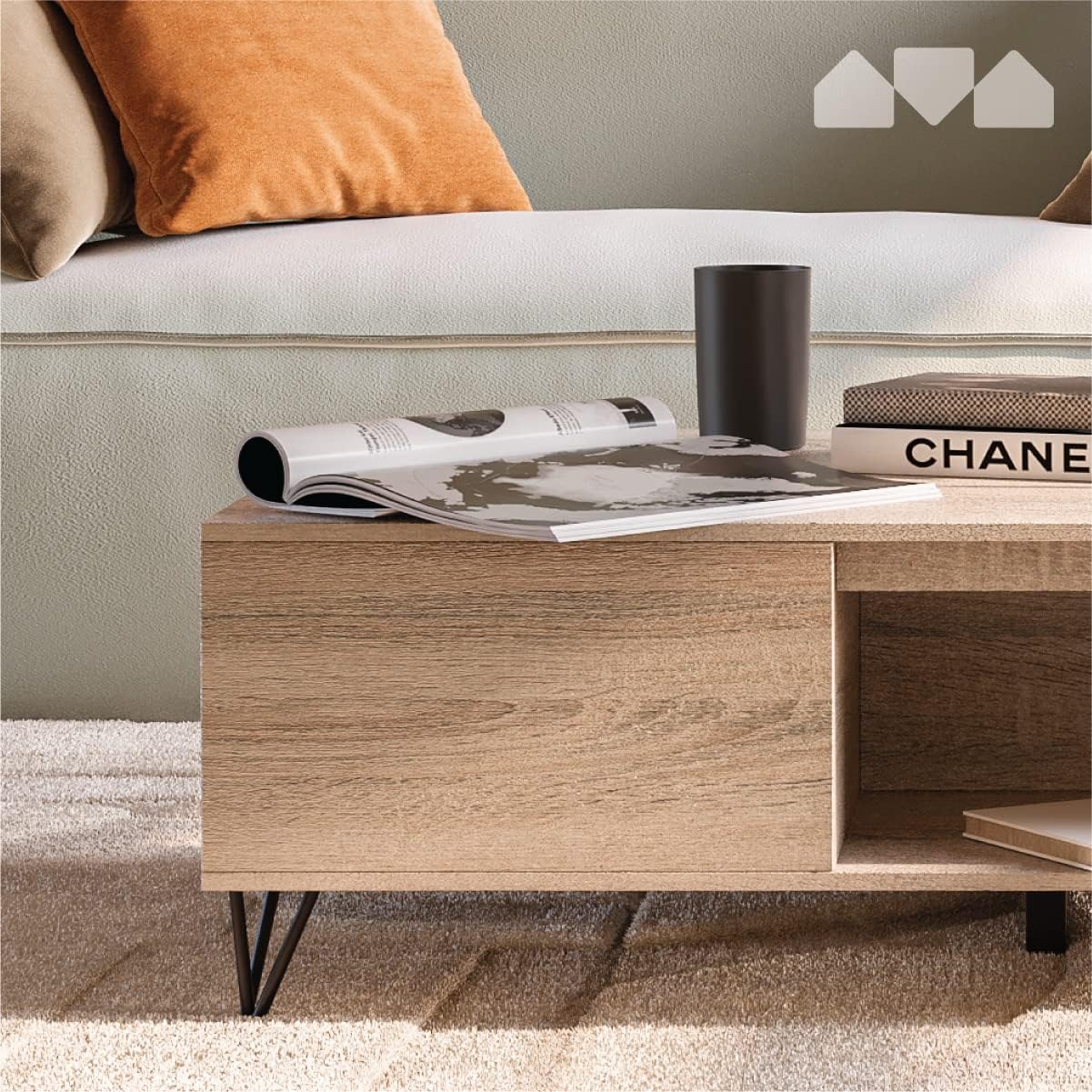 Modern Farmhouse Coffee Table with Storage