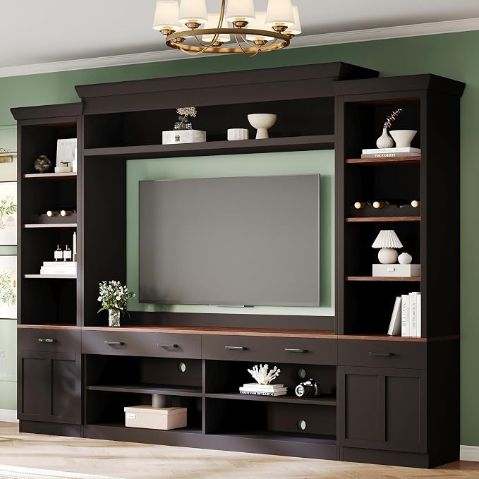 Entertainment Wall Unit with Wine Racks