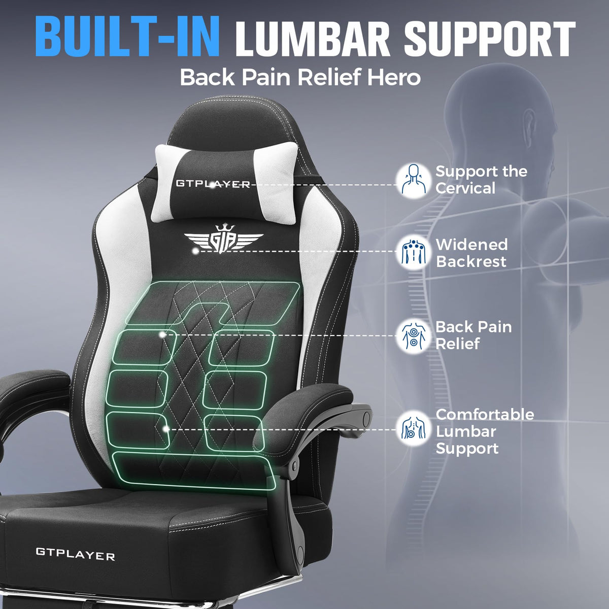 Big and Tall Fabric Gaming Chair