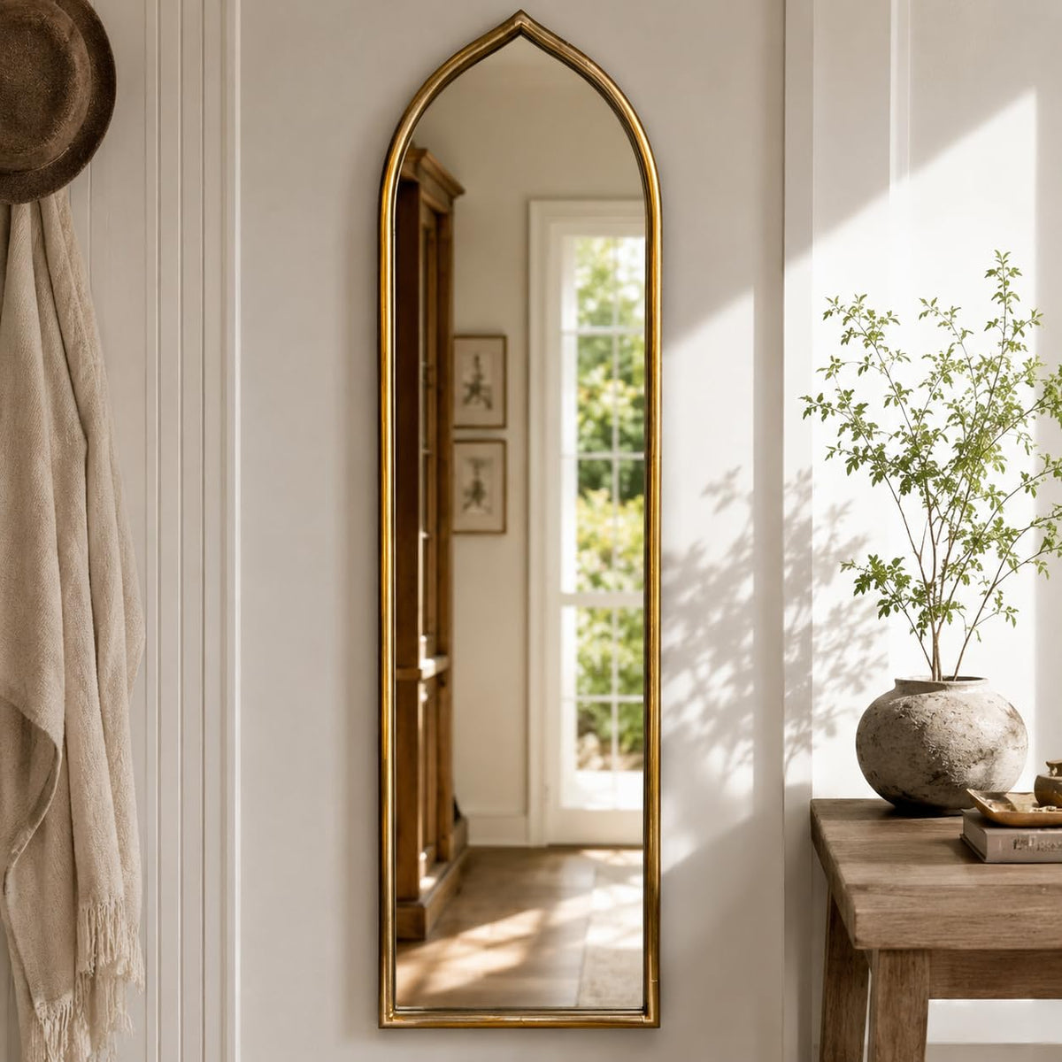 Gold Arched Wall Mirror