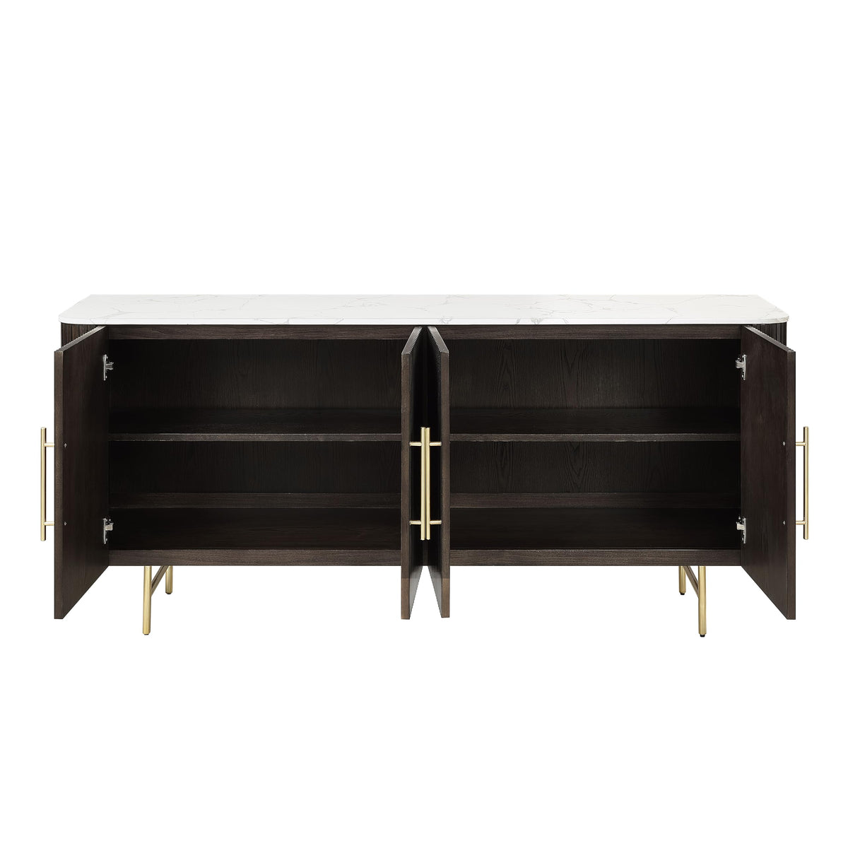 Acme Clayten Rectangular Server in White and Espresso