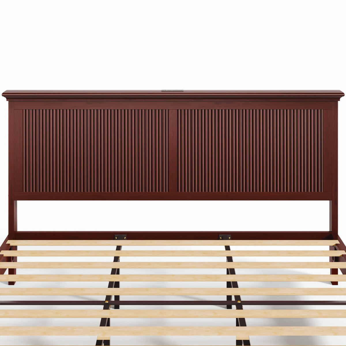 King Solid Wood LED Bed Frame