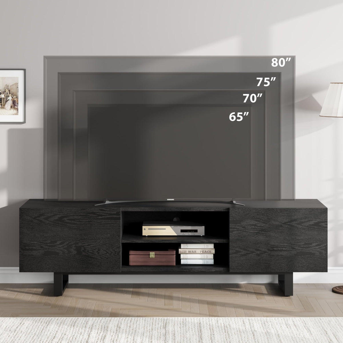 Industrial TV Stand with Drawers