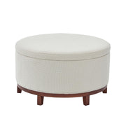 Round Storage Ottoman with Lift Lid