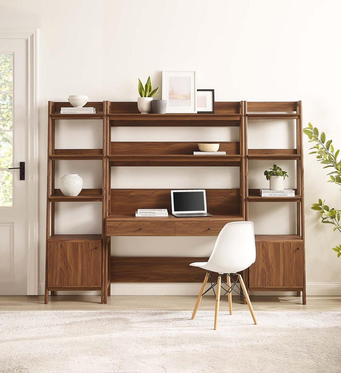 3-Piece Office Desk & Bookshelf Set