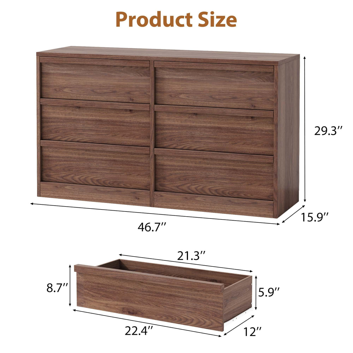 Walnut Storage Dresser
