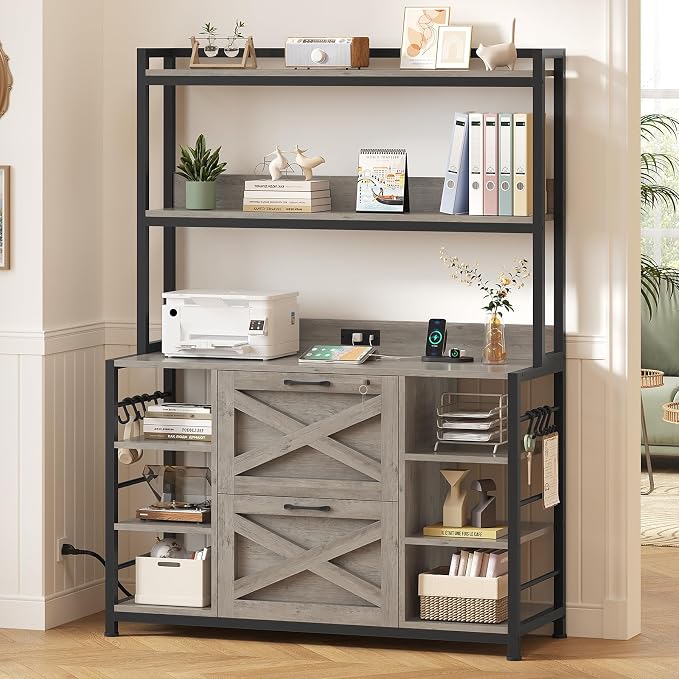 2-Drawer File Cabinet with Charging Station