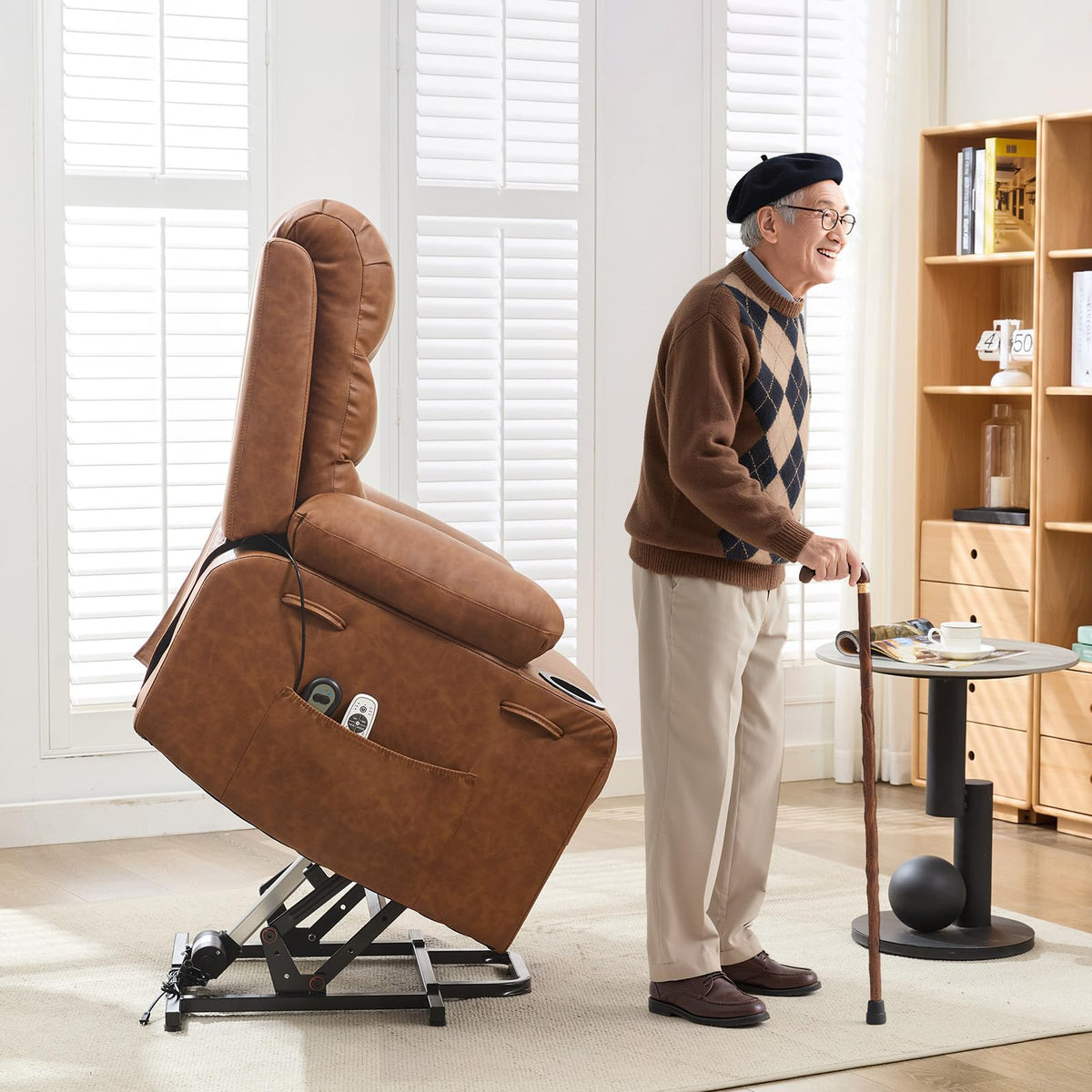 Garvee Oversized Power Lift Recliner Chair for Elderly with Wide Seat