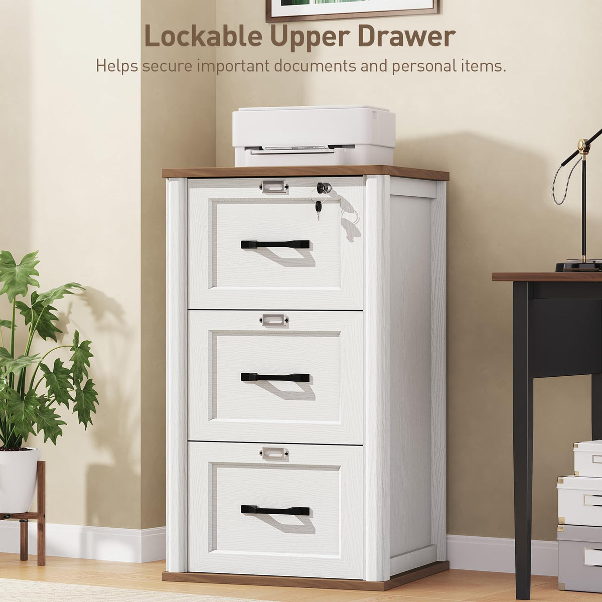 3-Drawer Locking File Cabinet