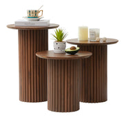 Round Nesting Coffee Table Set of 3
