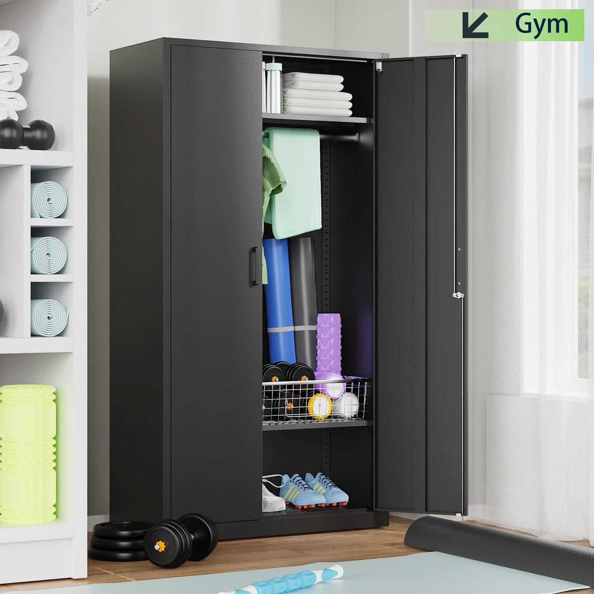 Locking Steel Wardrobe Cabinet