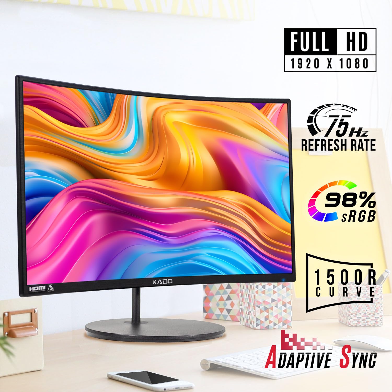 Dual 24" Curved Monitor Set