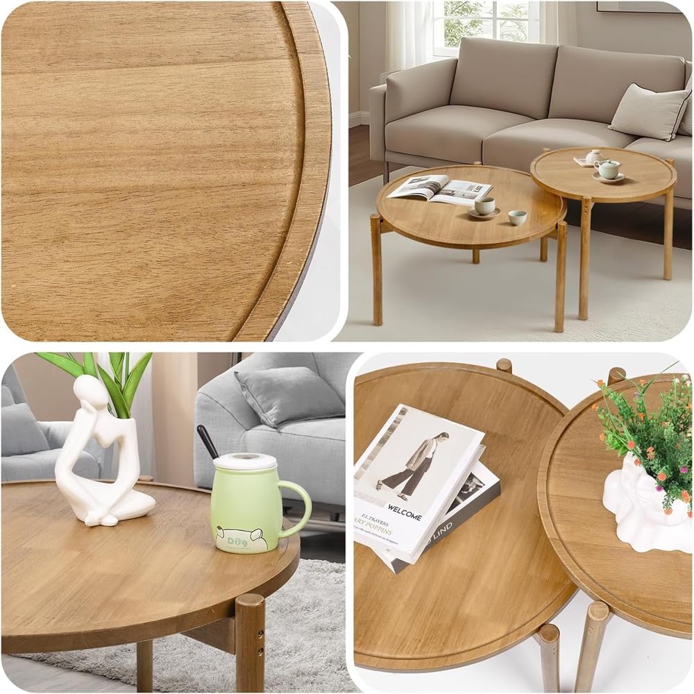 Solid Wood Nesting Coffee Tables