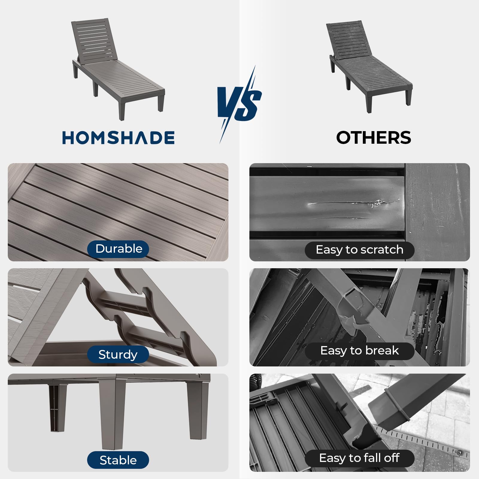 Outdoor Chaise Lounge Chair with Adjustable Backrest