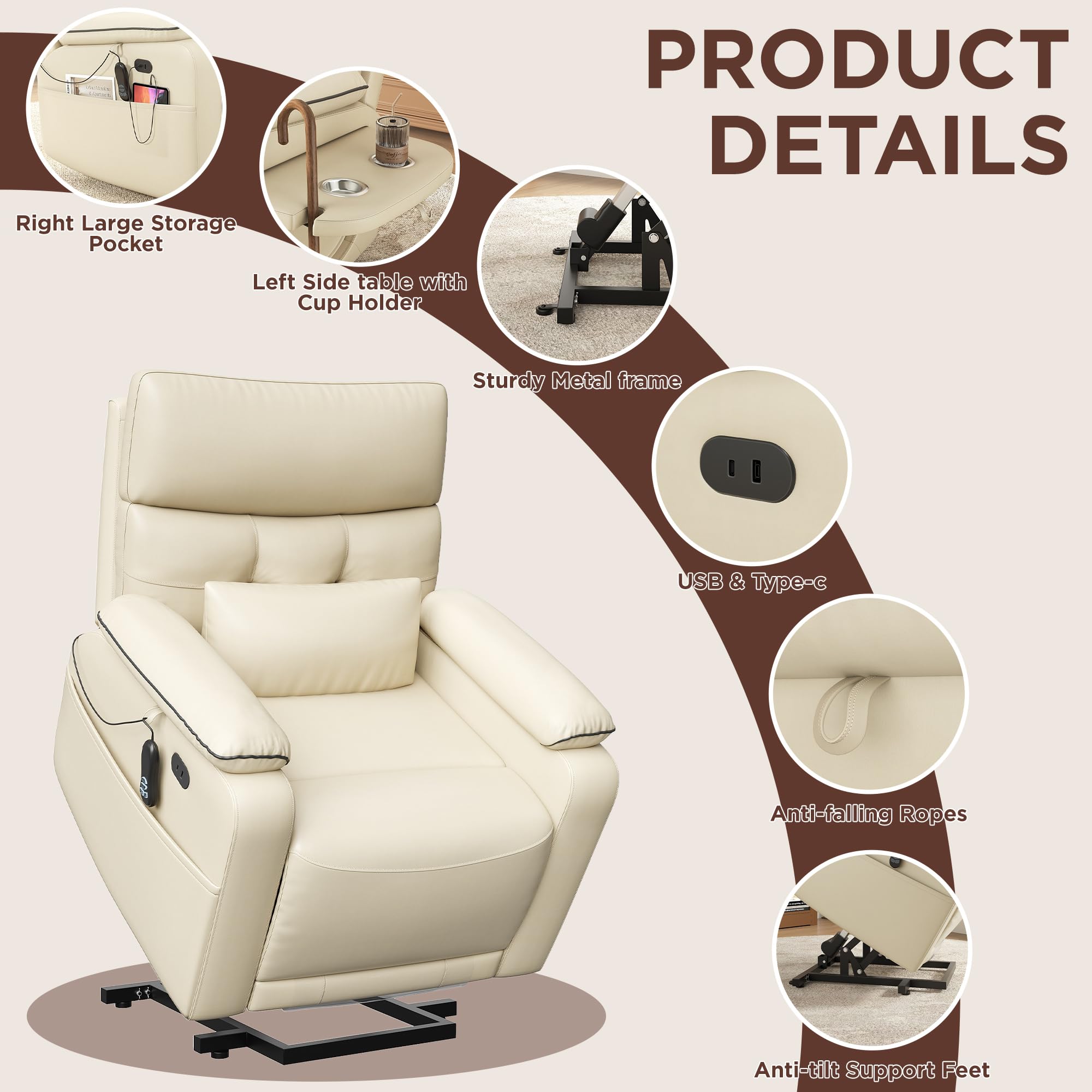 Dual Motor Power Lift Recliner Chair