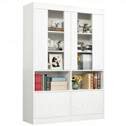 71" Bookshelf with Acrylic Doors & Storage Cabinets