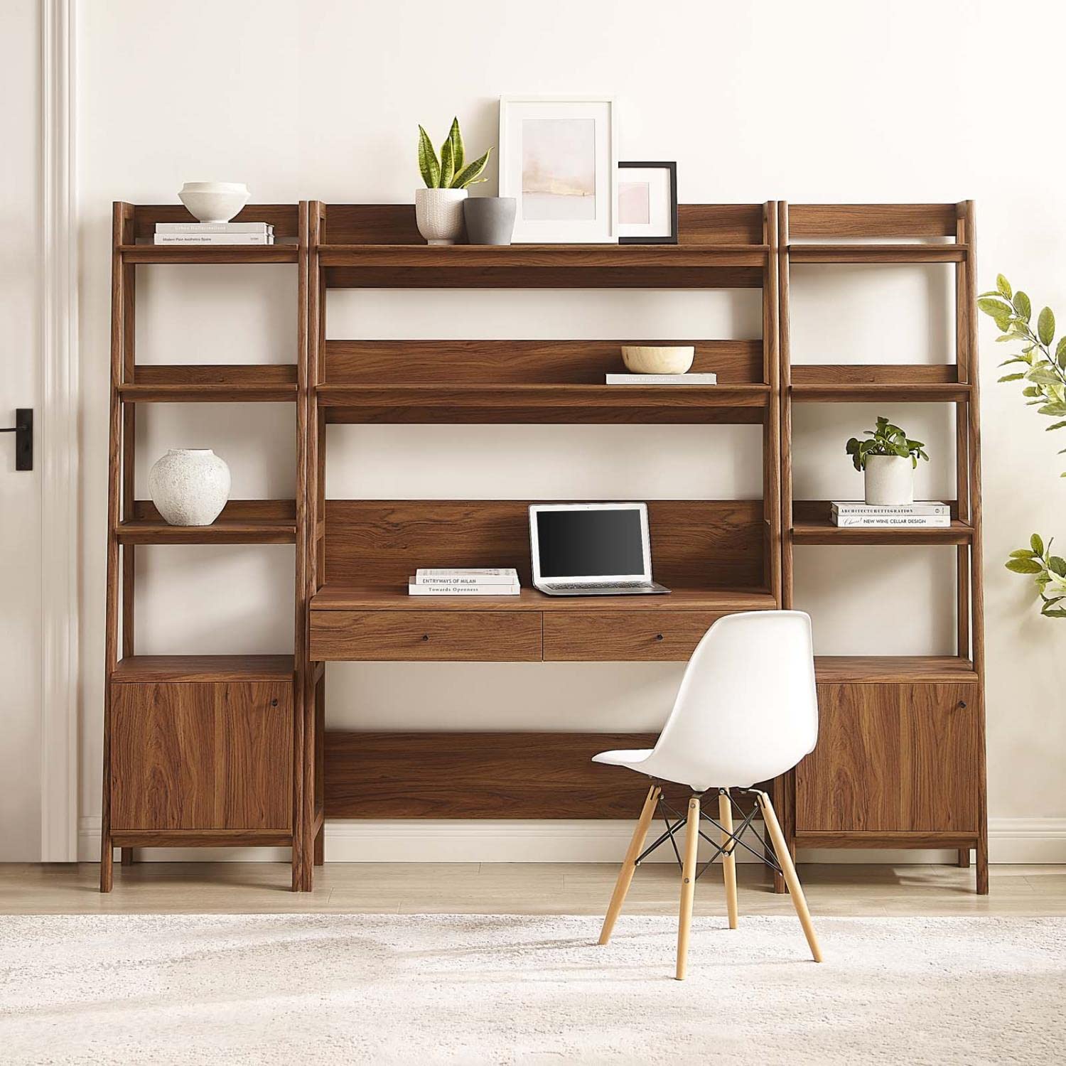 3-Piece Office Desk & Bookshelf Set