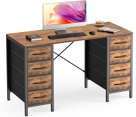 Computer Desk with 6 Fabric Drawers