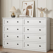 White 8-Drawer Double Dresser