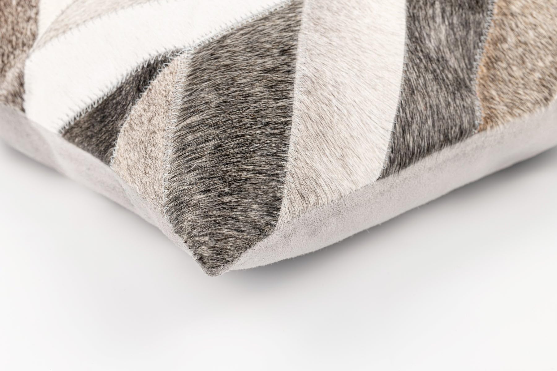 CANVELLO Genuine Cowhide Leather Decorative Throw Pillows - Handmade Patchwork Accent Pillows for Sofa, Couch, Chair - Southwestern Feather Down Insert Included (Square (18"x18"))