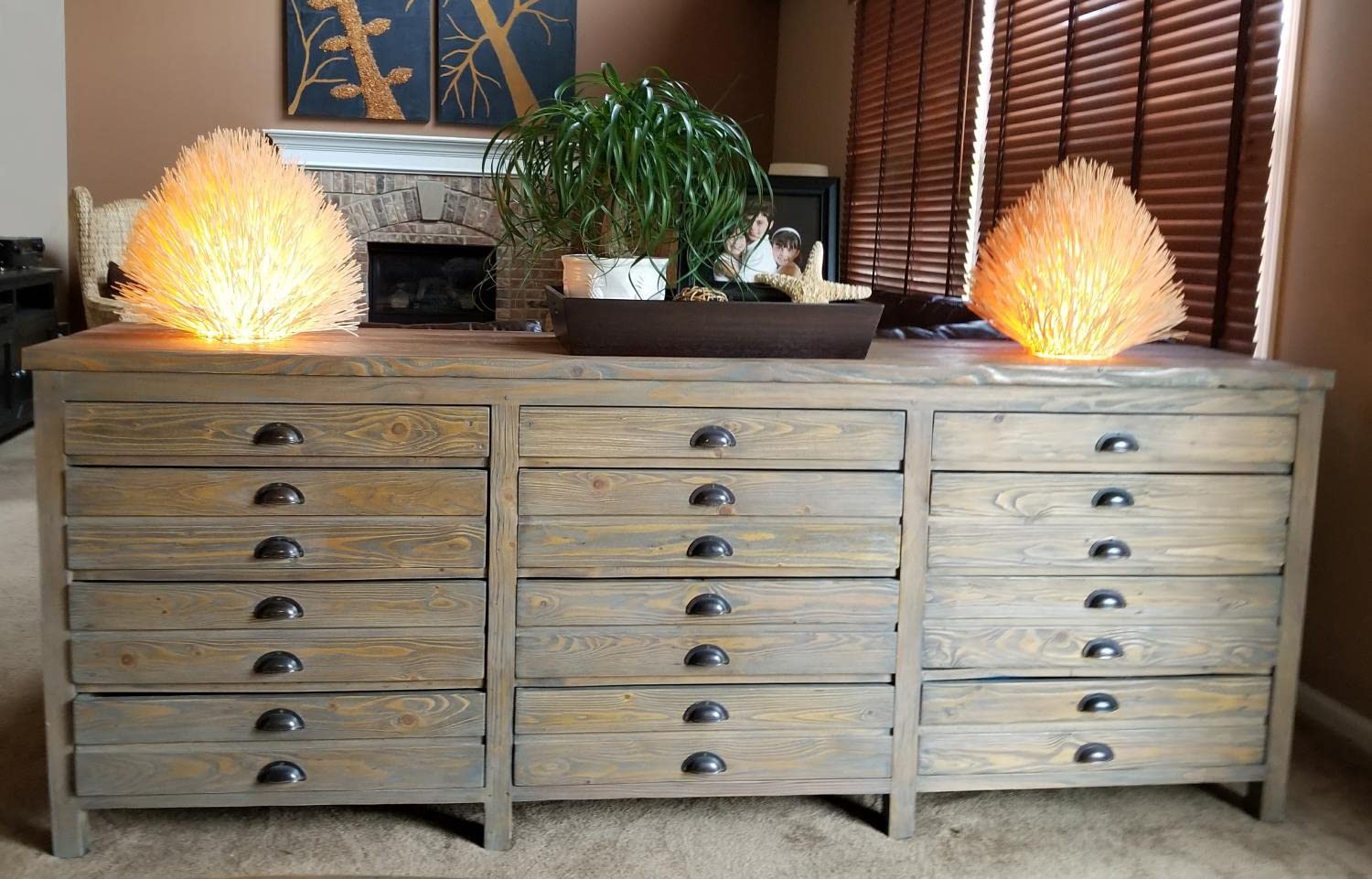 Padma's Plantataion Salvaged Wood Printmaker's Sideboard