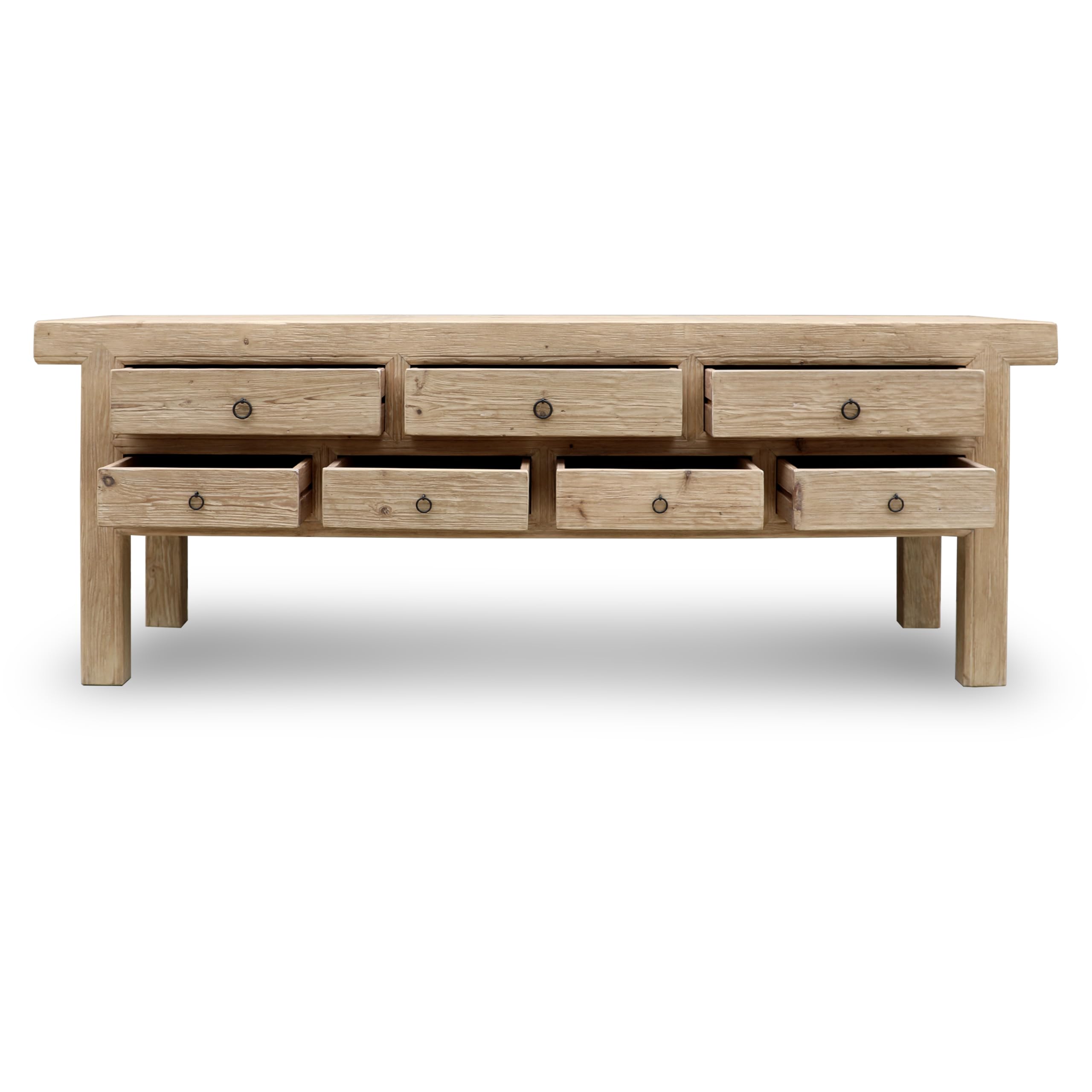 Artissance Capri 7 Drawers Sideboard Weathered Natural Pine 98x20x35H